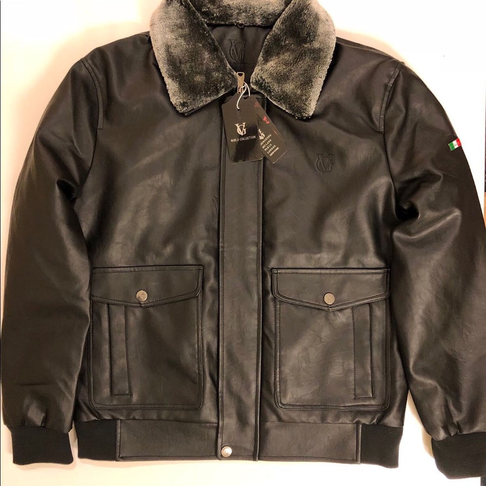 Italian jacket Leather brand BV cloting